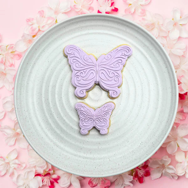 Custom Cookie Cutters - Small Butterfly Debosser and Cutter Set.