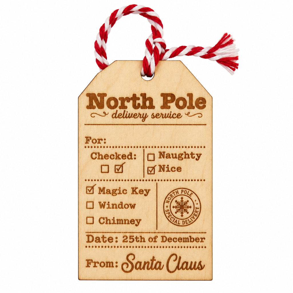 Christmas Gift Tag - Wooden