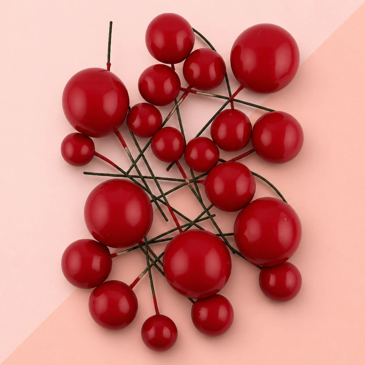 Iconic - Cherry Red Gloss - Ball Toppers - 20PCS