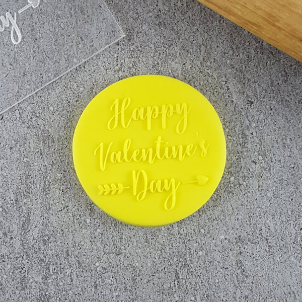 Custom Cookie Cutter - Happy Valentine's Day Debosser