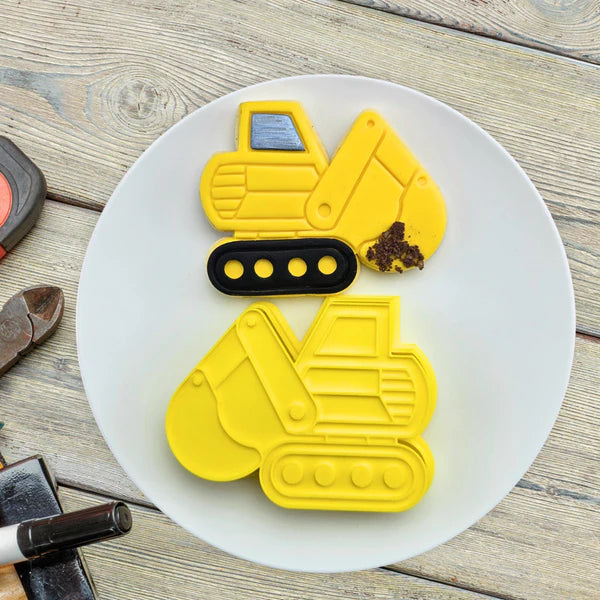 Custom Cookie Cutter - Digger Cutter and Embosser Set.