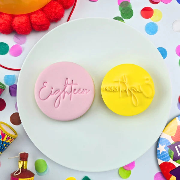 Custom Cookie Cutters Embosser - Eighteen.