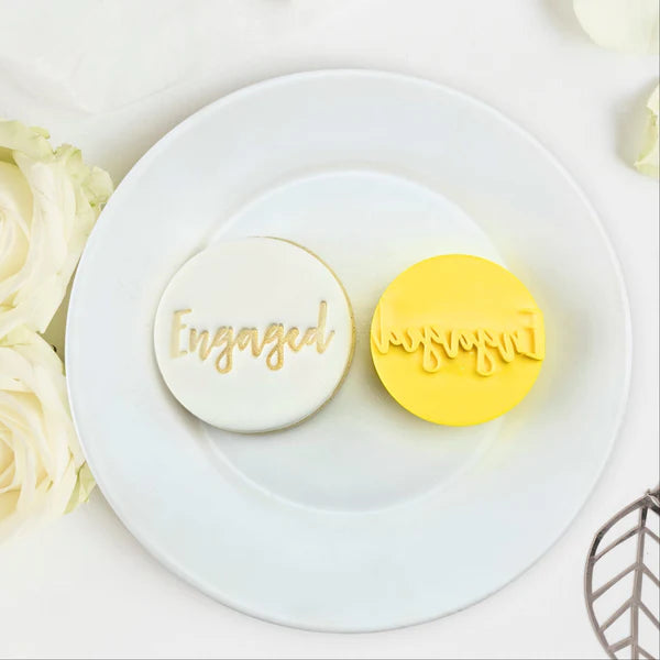 Custom Cookie Cutters Embosser - Engaged.