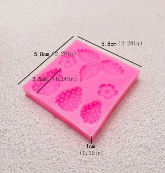 Silicone Mould - Mini Strawberry Plant - S283