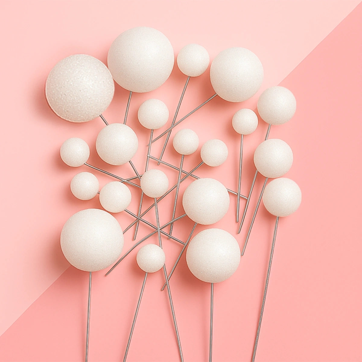 Iconic - Glitter White - Ball Toppers - 20PCS