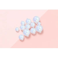 Iconic - White - Hologram Ball Toppers - 12PCS