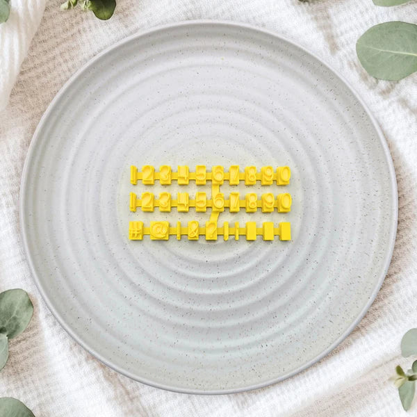 Custom Cookie Cutters - Handwriting Letter Stamps - Number Set Only.