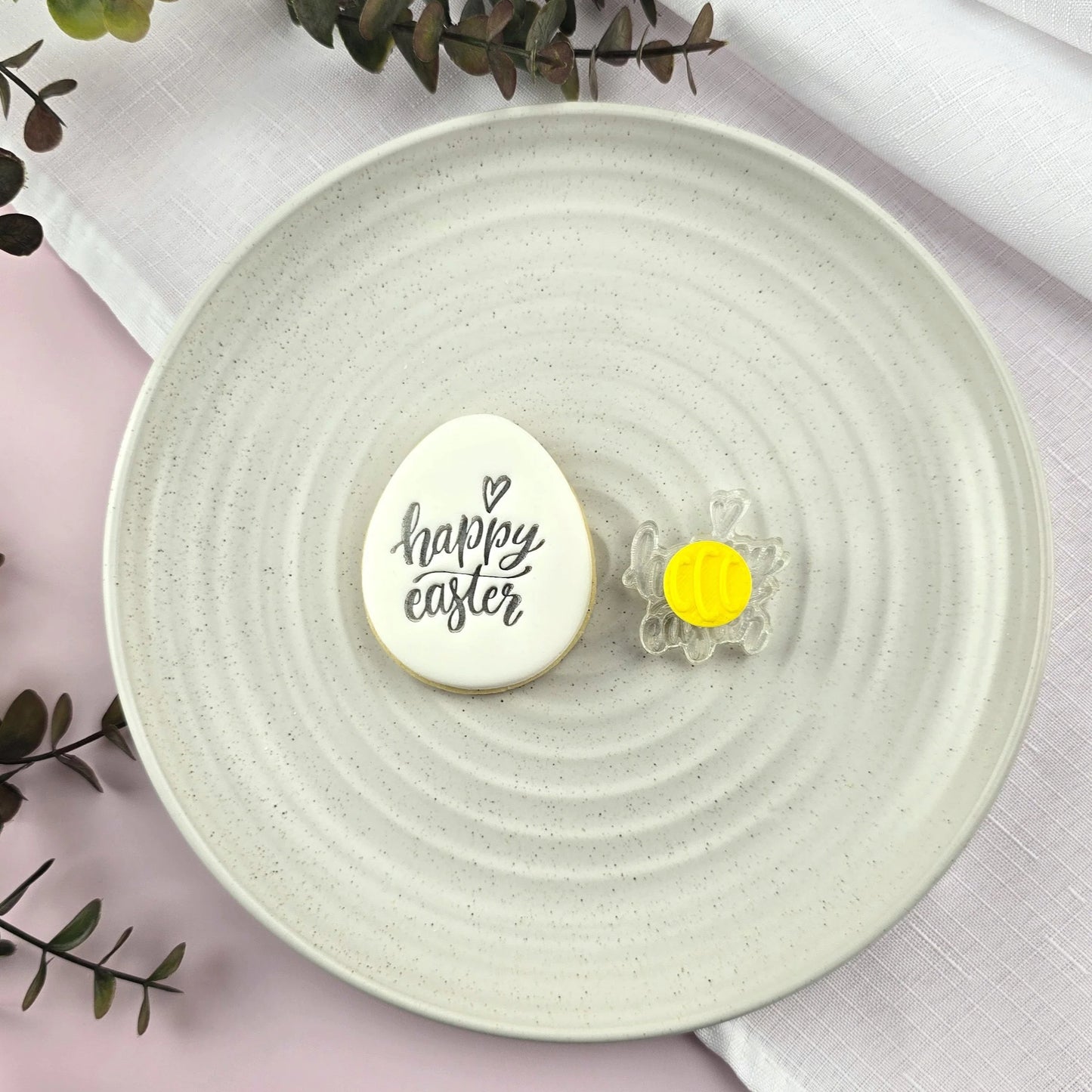 Custom Cookie Cutters Embosser - Happy Easter