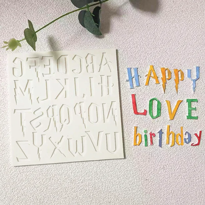 Silicone Mould - Gothic Font - Uppercase - S669