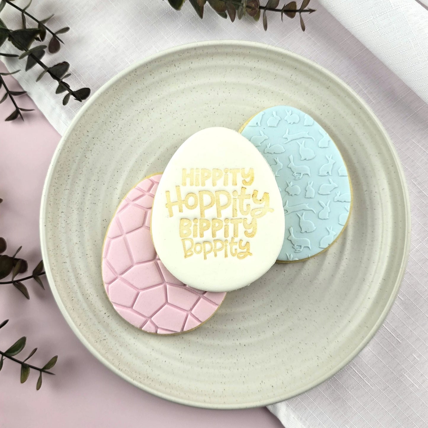 Custom Cookie Cutters Embosser - Hippity Hoppity Bippity Boppity.
