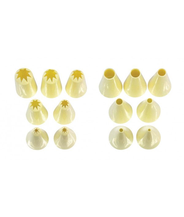 Loyal Plastic Piping Tip Tube Set - Set of 14 Assorted Tips