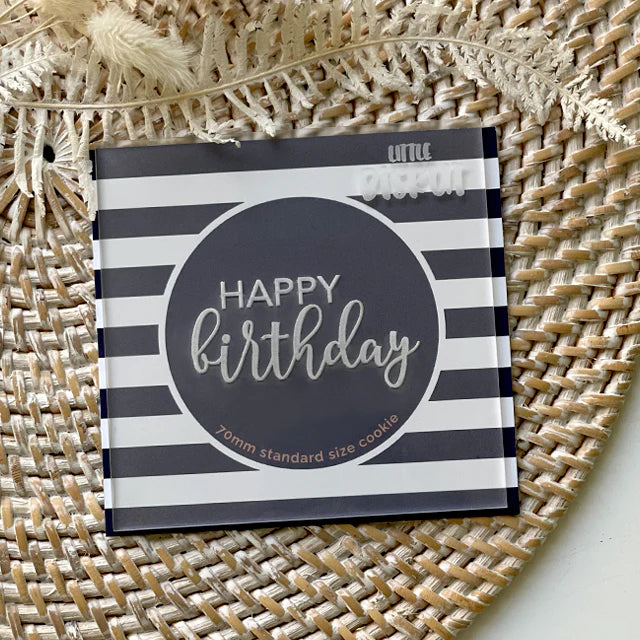Little Biskut - Happy Birthday Cursive Debosser.