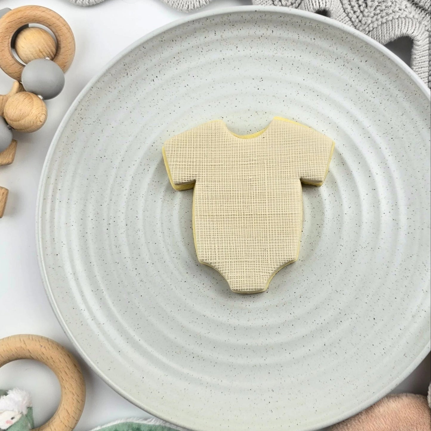 Custom Cookie Cutters - Linen Pattern Plate.
