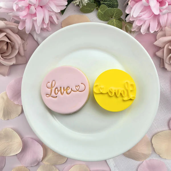 Custom Cookie Cutters Embosser - Love with heart.