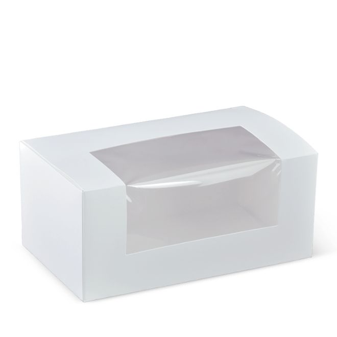 Detpak White Window Box - Long 7"
