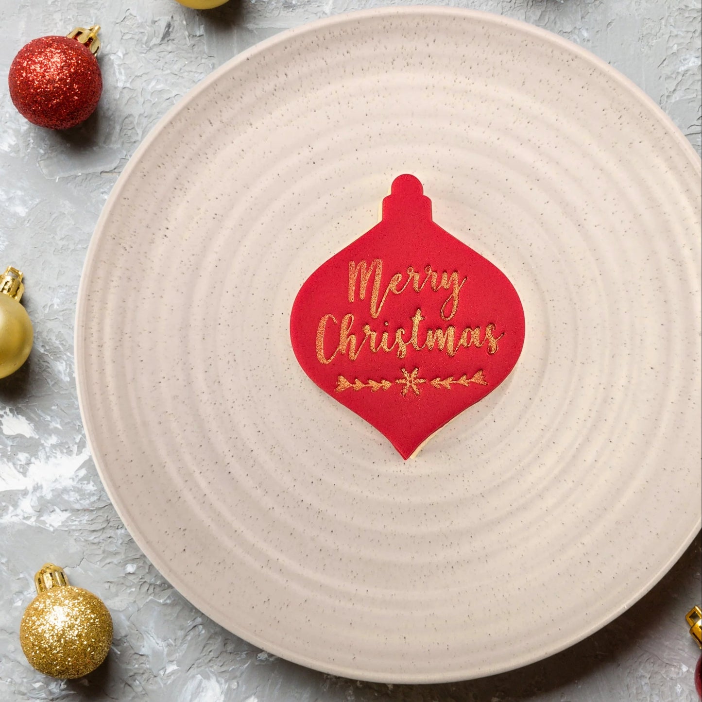 Custom Cookie Cutters - Merry Christmas Embosser.