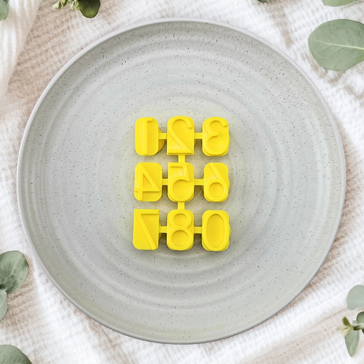 Custom Cookie Cutters - Number Stamp Set.