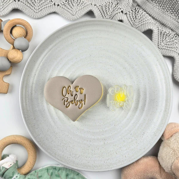 Custom Cookie Cutters Embosser - Oh Baby V2