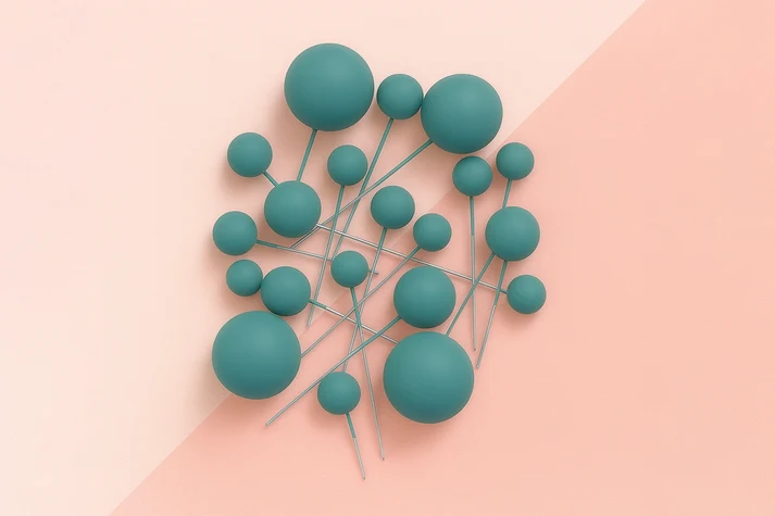 Iconic - Light Blue - Matte Ball Toppers - 20PCS