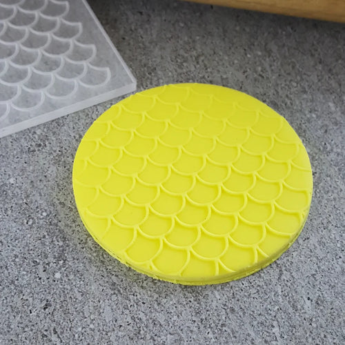 Custom Cookie Cutters -  Scales Pattern Plate Debosser