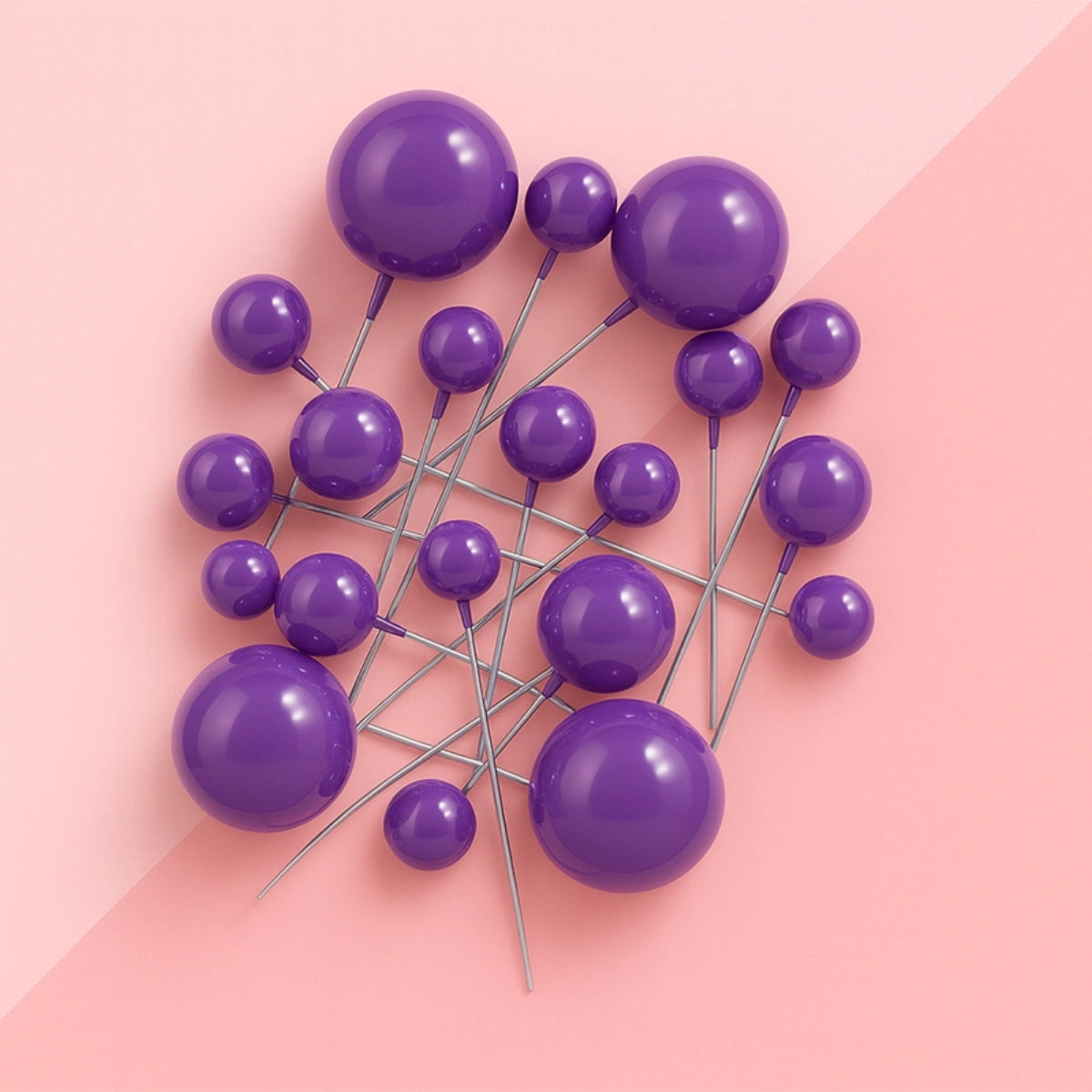 Iconic - Purple Gloss - Ball Toppers - 20PCS