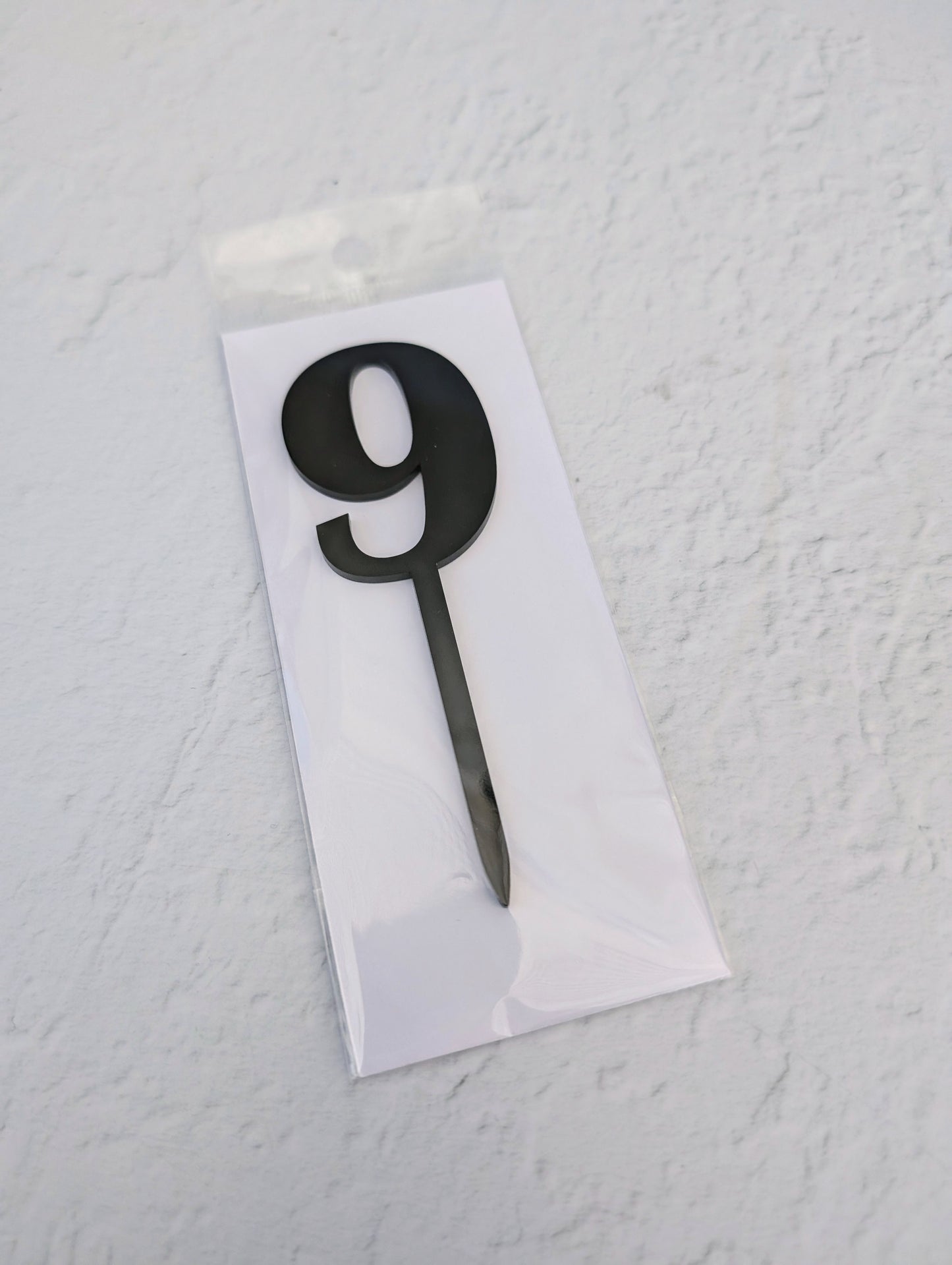 Number 0-9 - Cake Topper - Black.