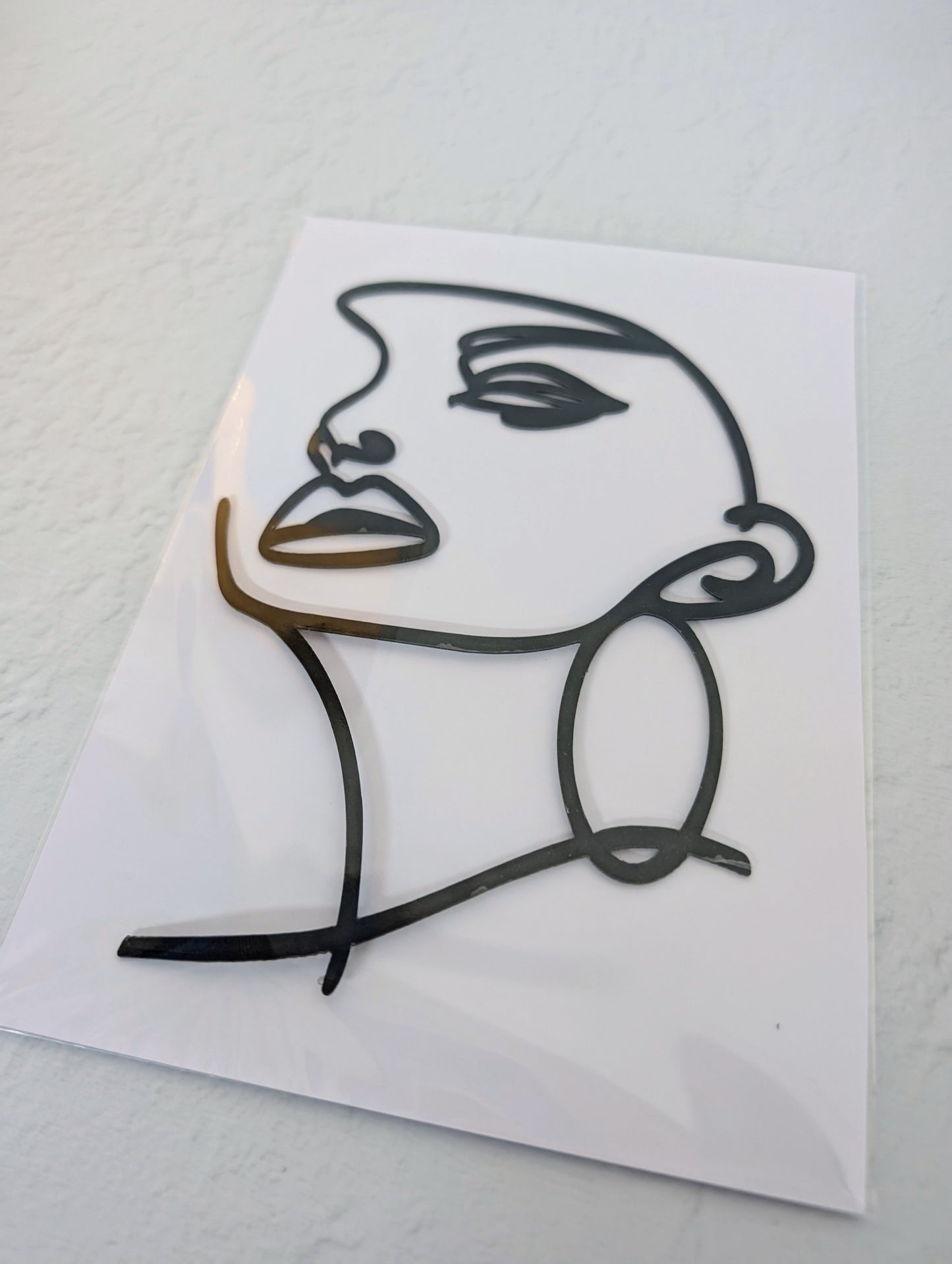 Silhouette Outline Face Topper - Earring - Assorted Colours.