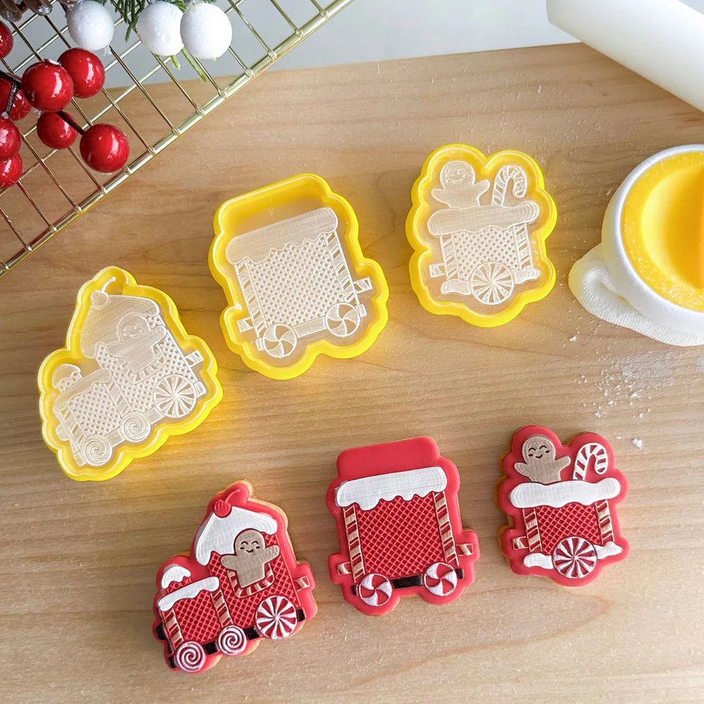 Custom Cookie Cutter - North Pole Express Cutter and Debosser Set.