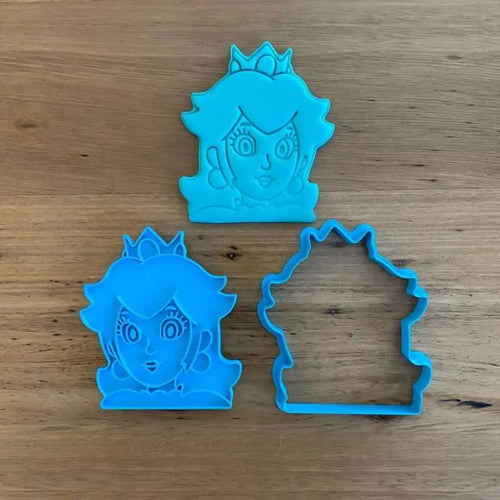 Cookie Cutter Store - Princess Peach from Mario Bros Cutter and Stamp *Last One*