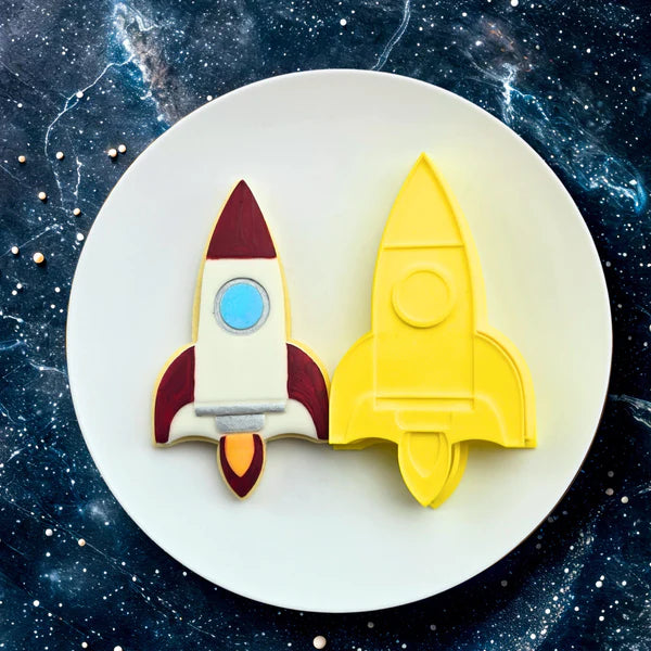 Custom Cookie Cutters Embosser and Cutter Set - Rocket.