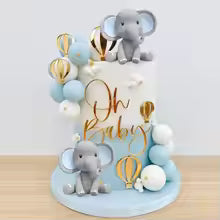 Blue Elephant Baby Decorating Kit