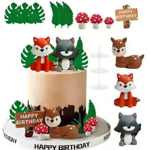 15PC Woodland Cake Decorating Kit