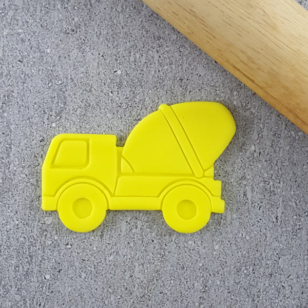 Custom Cookie Cutter - Cement Truck Cutter and Embosser Set.