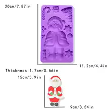 Santa / Snowflakes / Candy Cane / Tree Silicone Mould S630