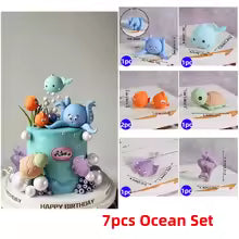 7PC Under The Sea Cake Toppers