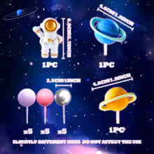 10pcs Space Themed Cake Decorating Kit - V2