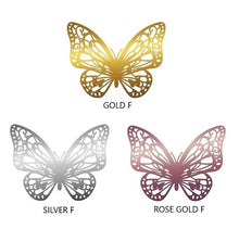 Rose Gold F Butterflies - 12PC