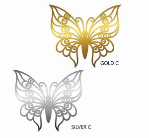 Silver C Butterflies - 12PC