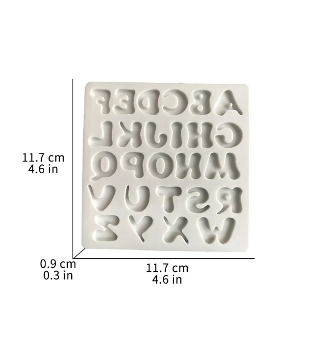 Silicone Mould - Alphabet - Bubble - S557