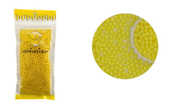Bakette Sprinkles - Pearly Yellow Sugar Pearls Sprinkle Mix 56g
