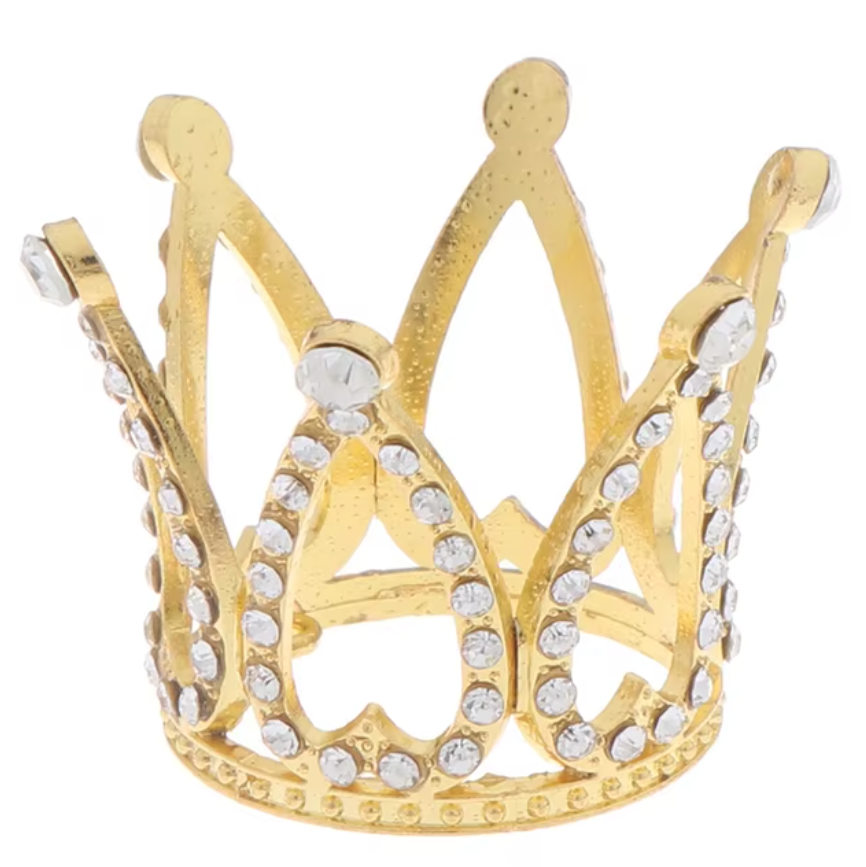 Mini Crown Cake Topper - Silver/Gold