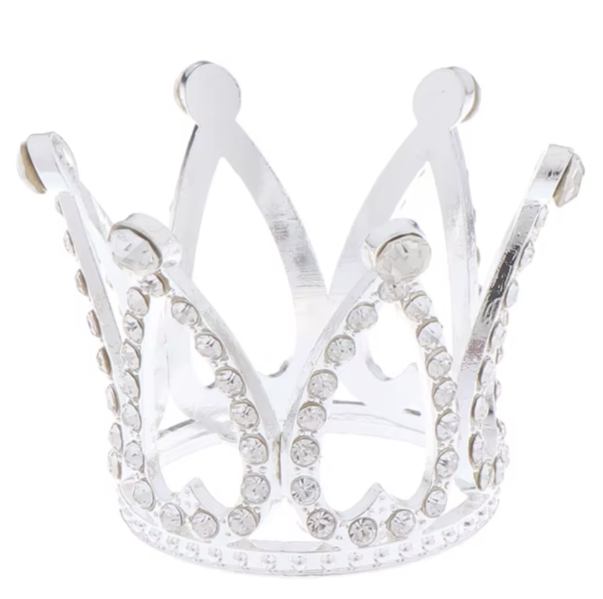Mini Crown Cake Topper - Silver/Gold