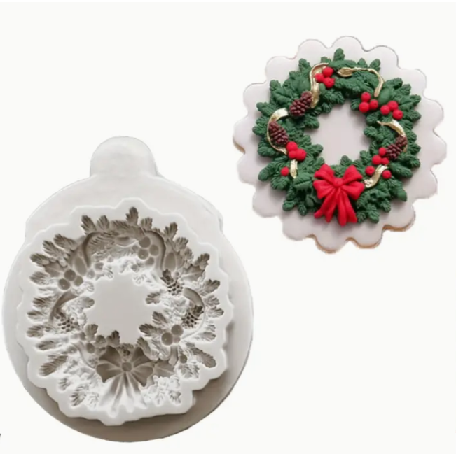 Silicone Mould - Christmas Wreath - S803