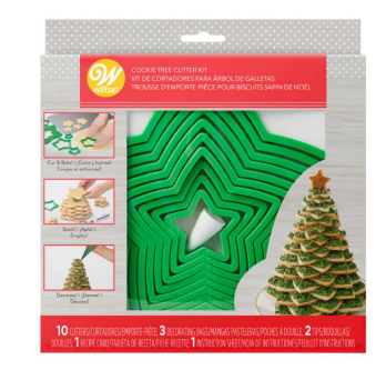 15PC Christmas Tree Cookie Cutter Kit.