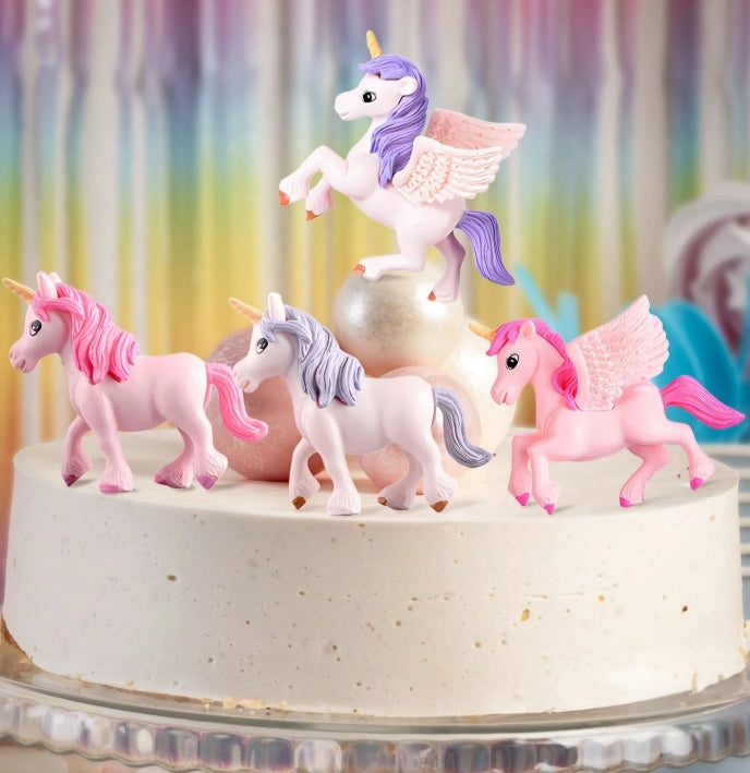 4PC Unicorn Cake Toppers