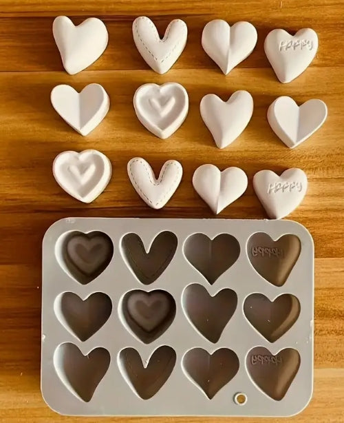 12Pc Heart Mould