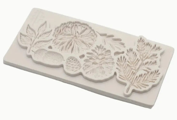 Pine Cone and Leaf Silicone Mould S623