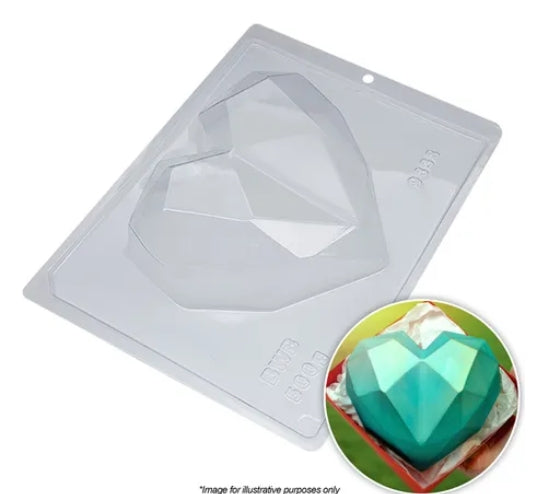 BWB | LARGE GEO HEART MOULD | 3 PIECE