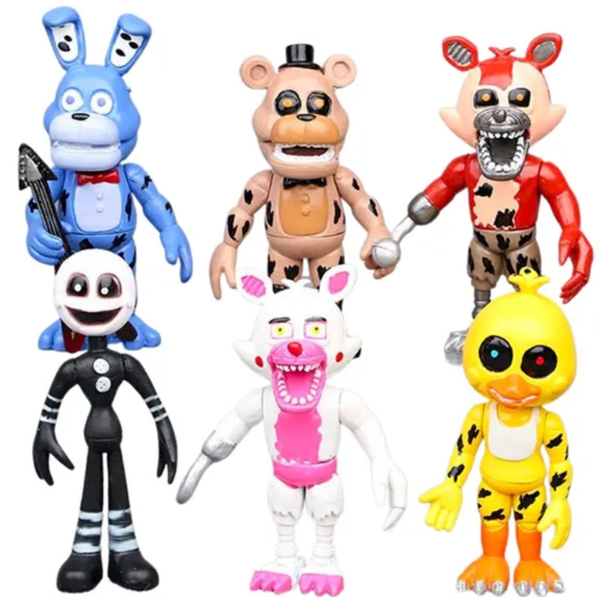 FIVE NIGHTS AT FREDDYS | PLASTIC FIGURINES | 6 PIECE SET