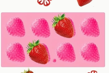 Silicone Mould - 8PC Strawberry - S476